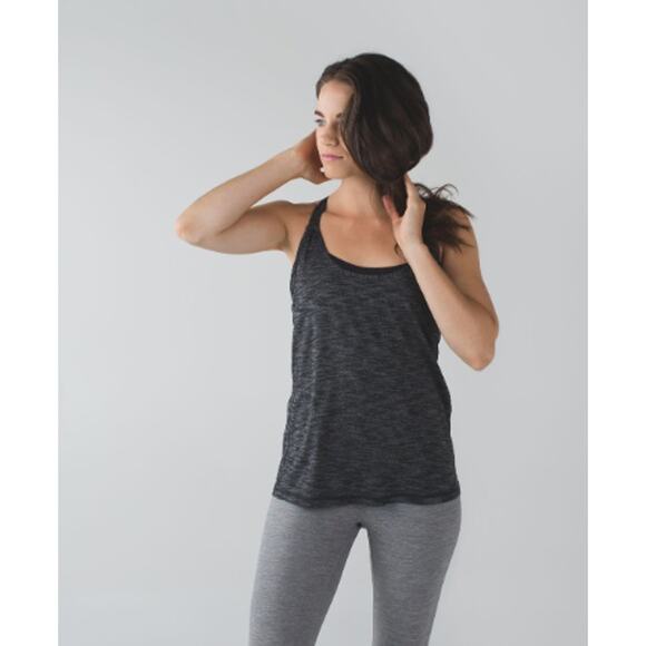 lululemon athletica Tops - Lululemon | Sunset Salutation Tank Heathered Black | Sz 6 | EUC